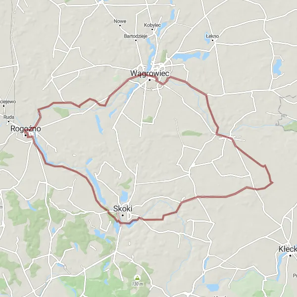 Miniatura mapy "Trasa do Mieściska przez Potrzanowo" - trasy rowerowej w Wielkopolskie, Poland. Wygenerowane przez planer tras rowerowych Tarmacs.app