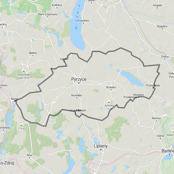 Miniatura mapy "Zwiedzanie Stare Chrapowo i Czernic" - trasy rowerowej w Zachodniopomorskie, Poland. Wygenerowane przez planer tras rowerowych Tarmacs.app