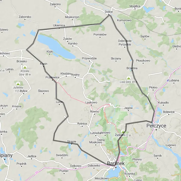 Map miniature of "Bike Explorer's Road Trip" cycling inspiration in Zachodniopomorskie, Poland. Generated by Tarmacs.app cycling route planner