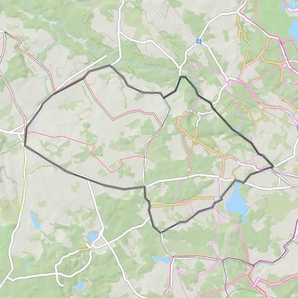 Miniatura mapy "Odkrywanie Barwic i okolic" - trasy rowerowej w Zachodniopomorskie, Poland. Wygenerowane przez planer tras rowerowych Tarmacs.app