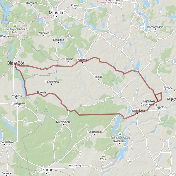 Miniatura mapy "Przygoda po zachodniopomorskich szlakach" - trasy rowerowej w Zachodniopomorskie, Poland. Wygenerowane przez planer tras rowerowych Tarmacs.app