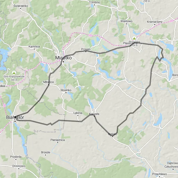 Miniatura mapy "Pejzaże i zabytki Zachodniopomorskiego" - trasy rowerowej w Zachodniopomorskie, Poland. Wygenerowane przez planer tras rowerowych Tarmacs.app