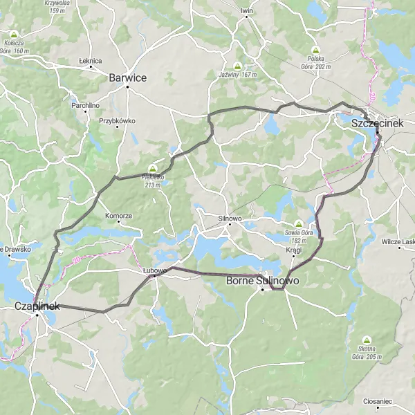 Miniatura mapy "Szlak Kulturowy i Historyczny" - trasy rowerowej w Zachodniopomorskie, Poland. Wygenerowane przez planer tras rowerowych Tarmacs.app