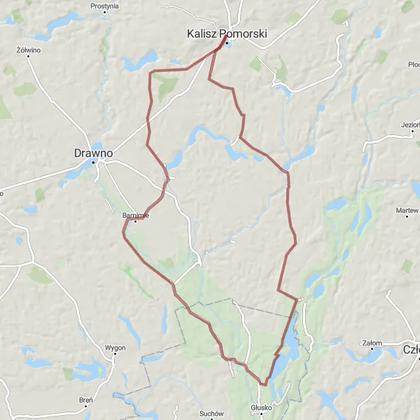 Miniatura mapy "Trasa gravelowa do Nowej Korytnicy" - trasy rowerowej w Zachodniopomorskie, Poland. Wygenerowane przez planer tras rowerowych Tarmacs.app