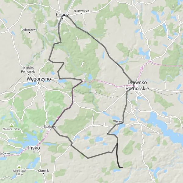 Miniatura mapy "Przez Zagozd do Brzeźniaka" - trasy rowerowej w Zachodniopomorskie, Poland. Wygenerowane przez planer tras rowerowych Tarmacs.app
