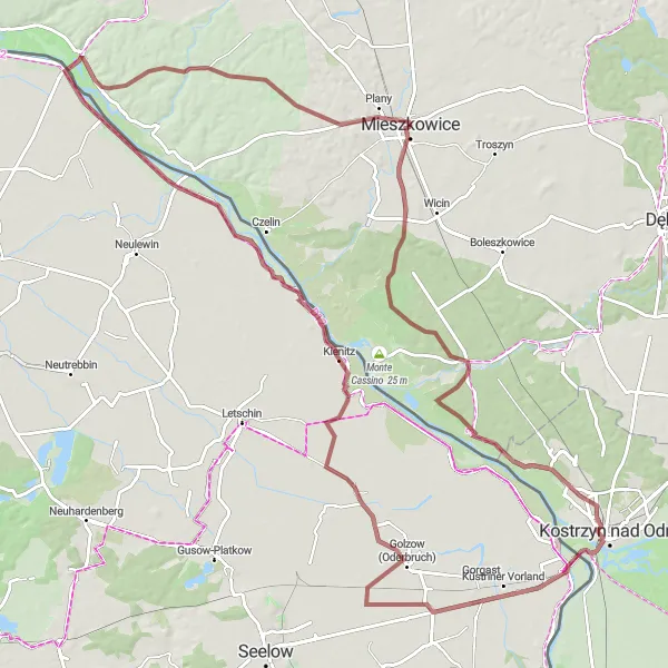 Miniatura mapy "Trasa gravel do Zollbrücke i Platforma widokowa" - trasy rowerowej w Zachodniopomorskie, Poland. Wygenerowane przez planer tras rowerowych Tarmacs.app