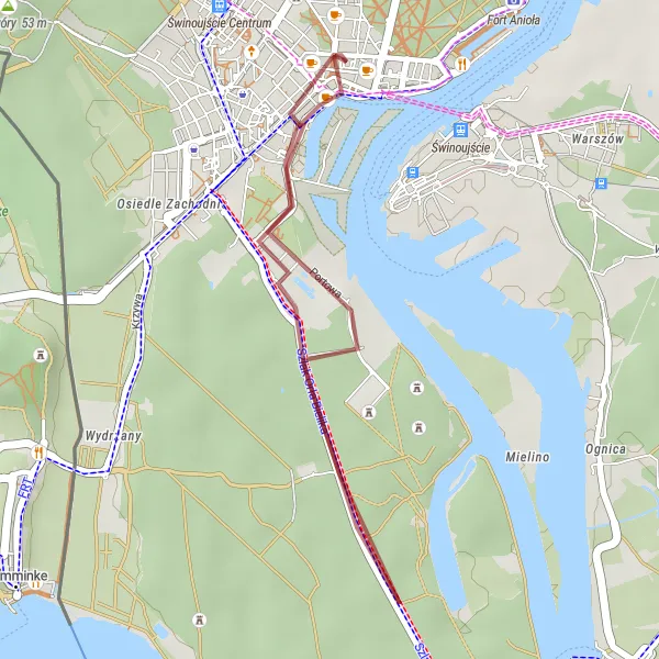 Miniatura mapy "Trasa rowerowa Wieża - Śródmieście" - trasy rowerowej w Zachodniopomorskie, Poland. Wygenerowane przez planer tras rowerowych Tarmacs.app