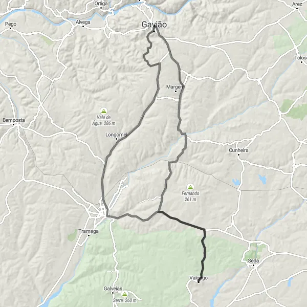 Miniatura do mapa de inspiração para ciclismo "Caminho de São Marcos" em Alentejo, Portugal. Gerado pelo planejador de rotas de ciclismo Tarmacs.app