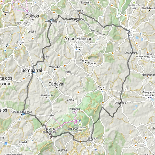 Miniatura do mapa de inspiração para ciclismo "Circuito Costeiro de Alentejo" em Alentejo, Portugal. Gerado pelo planejador de rotas de ciclismo Tarmacs.app