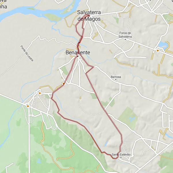 Miniatura do mapa de inspiração para ciclismo "Rota dos Palácios" em Alentejo, Portugal. Gerado pelo planejador de rotas de ciclismo Tarmacs.app