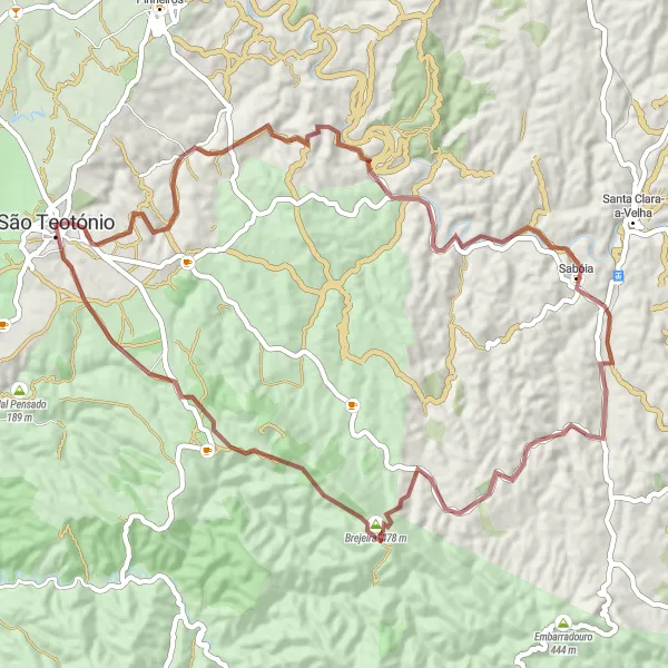 Miniatura do mapa de inspiração para ciclismo "Rota dos Vale e Aldeias" em Alentejo, Portugal. Gerado pelo planejador de rotas de ciclismo Tarmacs.app