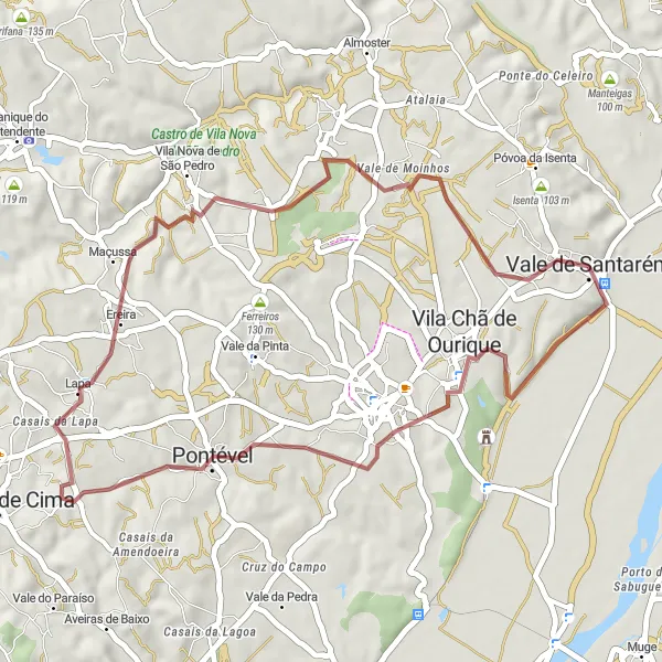 Miniatura do mapa de inspiração para ciclismo "Maçussa Gravel Loop" em Alentejo, Portugal. Gerado pelo planejador de rotas de ciclismo Tarmacs.app
