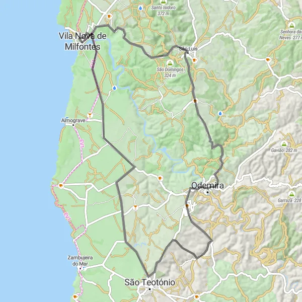 Miniatura do mapa de inspiração para ciclismo "Rota Romântica do Alentejo" em Alentejo, Portugal. Gerado pelo planejador de rotas de ciclismo Tarmacs.app