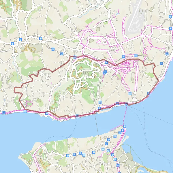 Miniatura do mapa de inspiração para ciclismo "Natureza e Aventura em Sintra" em Área Metropolitana de Lisboa, Portugal. Gerado pelo planejador de rotas de ciclismo Tarmacs.app