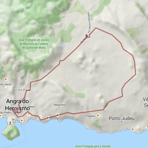 Miniatura do mapa de inspiração para ciclismo "Rota Vista Azul" em Região Autónoma dos Açores, Portugal. Gerado pelo planejador de rotas de ciclismo Tarmacs.app