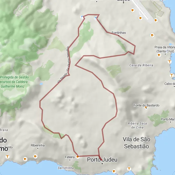 Miniatura do mapa de inspiração para ciclismo "Volta da Natureza" em Região Autónoma dos Açores, Portugal. Gerado pelo planejador de rotas de ciclismo Tarmacs.app