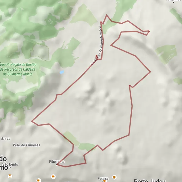 Miniatura do mapa de inspiração para ciclismo "Rota da Serra do Cume" em Região Autónoma dos Açores, Portugal. Gerado pelo planejador de rotas de ciclismo Tarmacs.app