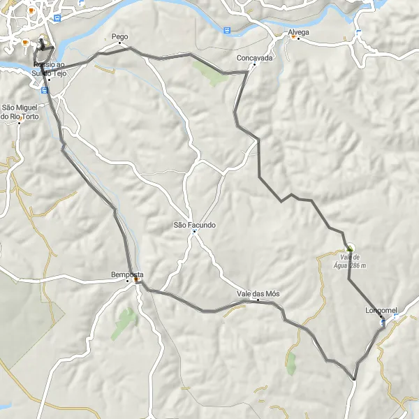 Map miniature of "Scenic Road Adventure" cycling inspiration in Centro (PT), Portugal. Generated by Tarmacs.app cycling route planner