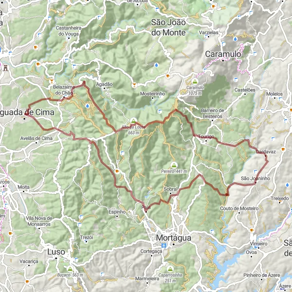 Miniatura do mapa de inspiração para ciclismo "Alto da Lousa e Além" em Centro (PT), Portugal. Gerado pelo planejador de rotas de ciclismo Tarmacs.app