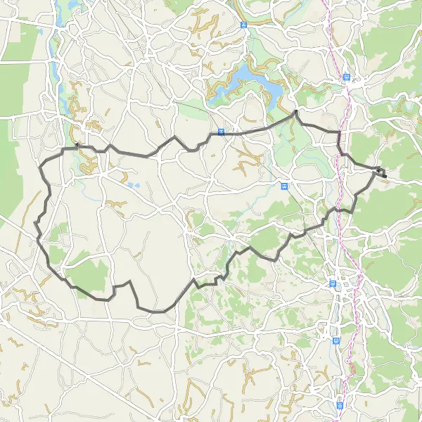 Miniatura do mapa de inspiração para ciclismo "Covão do Lobo e além" em Centro (PT), Portugal. Gerado pelo planejador de rotas de ciclismo Tarmacs.app