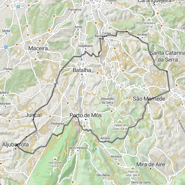 Miniatura do mapa de inspiração para ciclismo "Rota das Aldeias Tradicionais" em Centro (PT), Portugal. Gerado pelo planejador de rotas de ciclismo Tarmacs.app