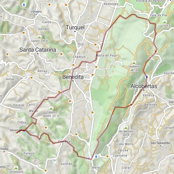 Miniatura do mapa de inspiração para ciclismo "Trilho Alvorninha - Pena" em Centro (PT), Portugal. Gerado pelo planejador de rotas de ciclismo Tarmacs.app