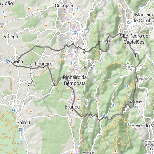 Miniatura do mapa de inspiração para ciclismo "Rota de Ciclismo em Estrada Macia" em Centro (PT), Portugal. Gerado pelo planejador de rotas de ciclismo Tarmacs.app