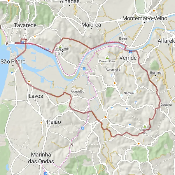 Miniatura do mapa de inspiração para ciclismo "Rota das Aldeias de Pedra e Mar" em Centro (PT), Portugal. Gerado pelo planejador de rotas de ciclismo Tarmacs.app