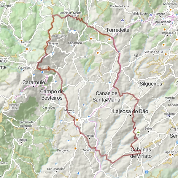 Miniatura do mapa de inspiração para ciclismo "Trilho Gravel da História" em Centro (PT), Portugal. Gerado pelo planejador de rotas de ciclismo Tarmacs.app