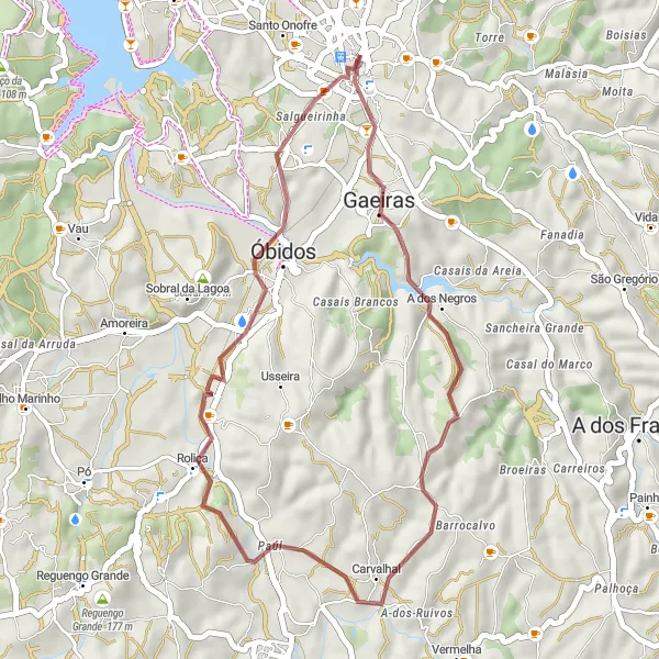Miniatura do mapa de inspiração para ciclismo "Rural Exploration" em Centro (PT), Portugal. Gerado pelo planejador de rotas de ciclismo Tarmacs.app
