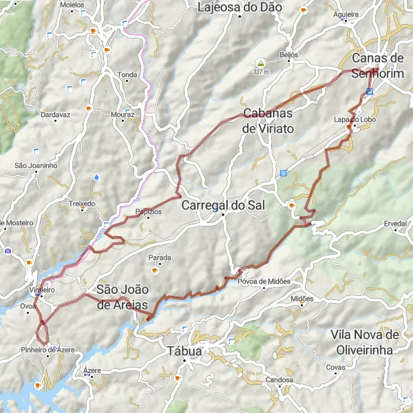 Miniatura do mapa de inspiração para ciclismo "Exploração Gravel de Miradouros e Aldeias" em Centro (PT), Portugal. Gerado pelo planejador de rotas de ciclismo Tarmacs.app