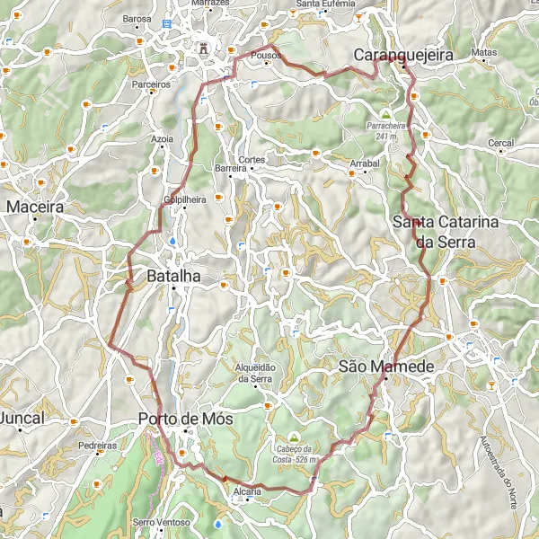 Miniatura do mapa de inspiração para ciclismo "Caminho Gravel da Corredoura" em Centro (PT), Portugal. Gerado pelo planejador de rotas de ciclismo Tarmacs.app