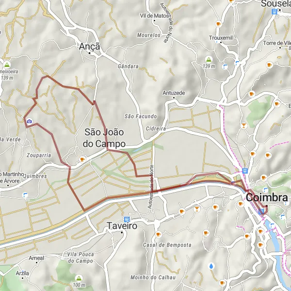 Miniatura do mapa de inspiração para ciclismo "Passagem por São Silvestre" em Centro (PT), Portugal. Gerado pelo planejador de rotas de ciclismo Tarmacs.app