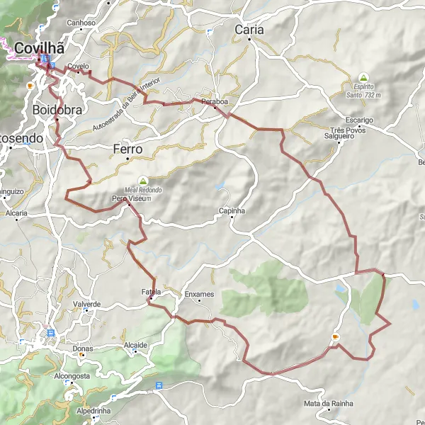 Miniatura do mapa de inspiração para ciclismo "Rota da Natureza Selvagem" em Centro (PT), Portugal. Gerado pelo planejador de rotas de ciclismo Tarmacs.app