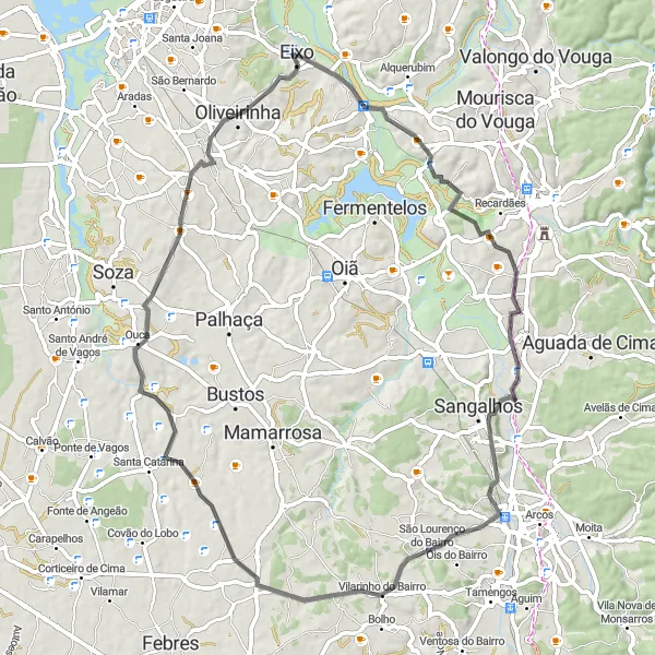 Miniatura do mapa de inspiração para ciclismo "Circuito Cultural" em Centro (PT), Portugal. Gerado pelo planejador de rotas de ciclismo Tarmacs.app