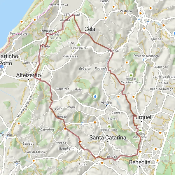 Miniatura do mapa de inspiração para ciclismo "Trilho Natural da Mata da Torre" em Centro (PT), Portugal. Gerado pelo planejador de rotas de ciclismo Tarmacs.app