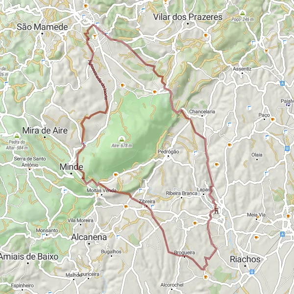 Miniatura do mapa de inspiração para ciclismo "Caminho dos Descobrimentos" em Centro (PT), Portugal. Gerado pelo planejador de rotas de ciclismo Tarmacs.app