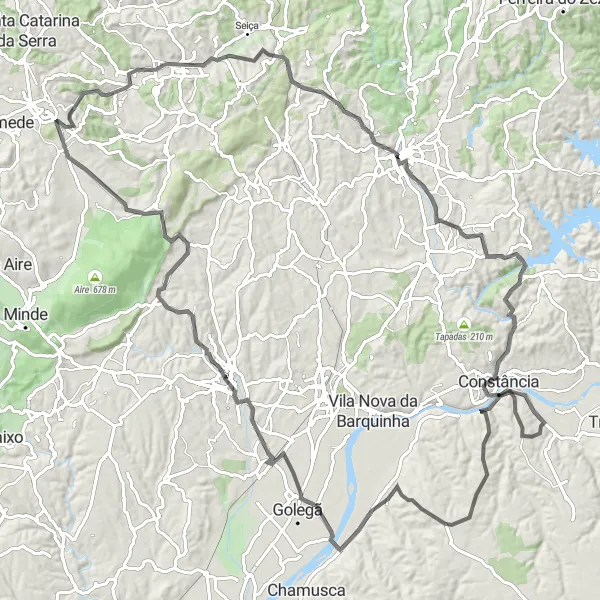 Map miniature of "São Gens Loop" cycling inspiration in Centro (PT), Portugal. Generated by Tarmacs.app cycling route planner