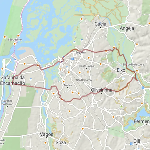 Miniatura do mapa de inspiração para ciclismo "Rota Histórica" em Centro (PT), Portugal. Gerado pelo planejador de rotas de ciclismo Tarmacs.app