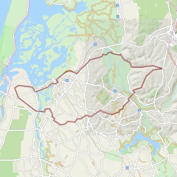 Miniatura do mapa de inspiração para ciclismo "Paisagens Rurais de Ílhavo em 51 km de Gravel" em Centro (PT), Portugal. Gerado pelo planejador de rotas de ciclismo Tarmacs.app