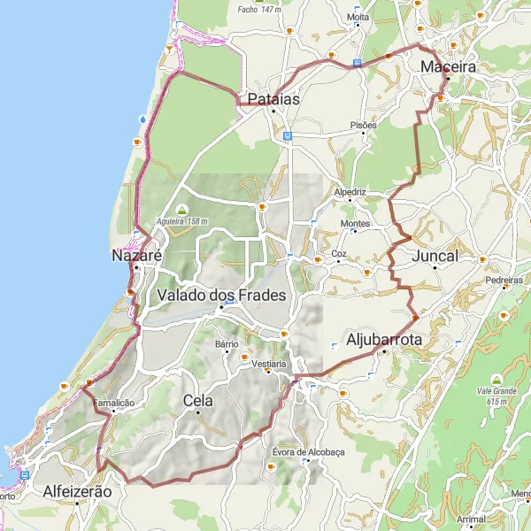 Miniatura do mapa de inspiração para ciclismo "Rota de Gravel em Maceira" em Centro (PT), Portugal. Gerado pelo planejador de rotas de ciclismo Tarmacs.app