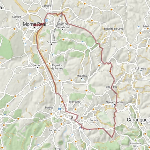 Miniatura do mapa de inspiração para ciclismo "Caminho Histórico" em Centro (PT), Portugal. Gerado pelo planejador de rotas de ciclismo Tarmacs.app