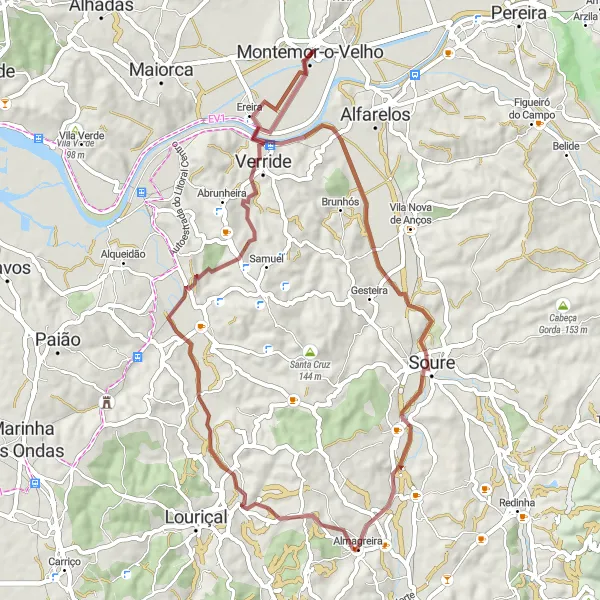 Miniatura do mapa de inspiração para ciclismo "Rota das Termas da Azenha" em Centro (PT), Portugal. Gerado pelo planejador de rotas de ciclismo Tarmacs.app