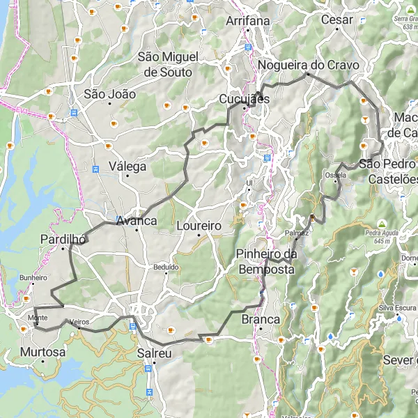 Miniatura do mapa de inspiração para ciclismo "Rota dos Mosteiros Road Cycling" em Centro (PT), Portugal. Gerado pelo planejador de rotas de ciclismo Tarmacs.app