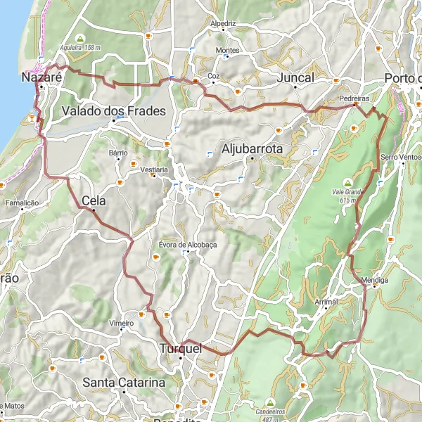 Miniatura do mapa de inspiração para ciclismo "Aventura pelas Pedreiras" em Centro (PT), Portugal. Gerado pelo planejador de rotas de ciclismo Tarmacs.app
