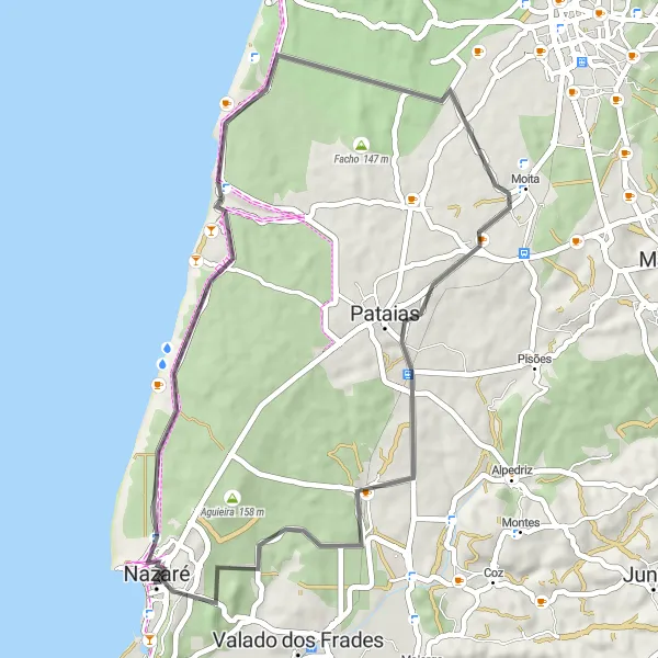Miniatura do mapa de inspiração para ciclismo "Caminho das Paredes de Vitória" em Centro (PT), Portugal. Gerado pelo planejador de rotas de ciclismo Tarmacs.app