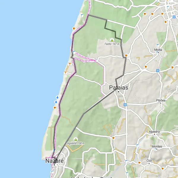 Miniatura do mapa de inspiração para ciclismo "Rota das Aldeias Rurais" em Centro (PT), Portugal. Gerado pelo planejador de rotas de ciclismo Tarmacs.app