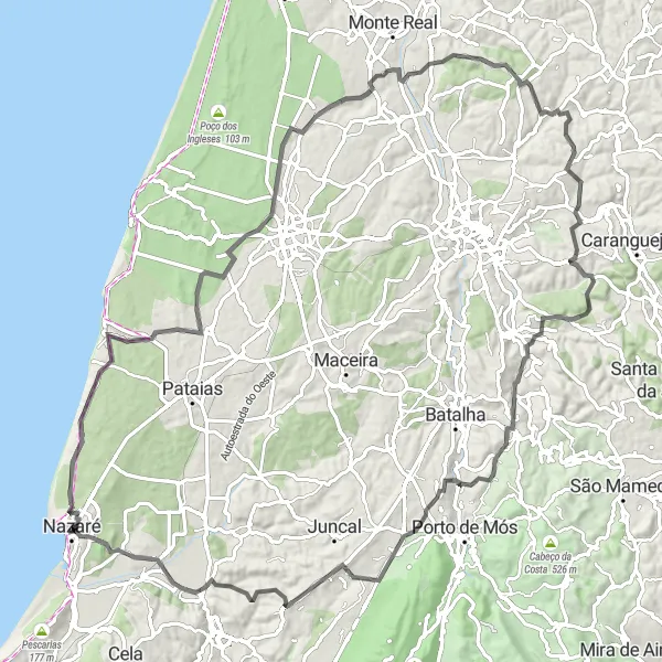 Miniatura do mapa de inspiração para ciclismo "Rota da Ortigosa" em Centro (PT), Portugal. Gerado pelo planejador de rotas de ciclismo Tarmacs.app