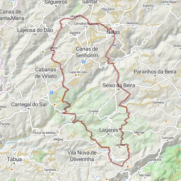 Miniatura do mapa de inspiração para ciclismo "Exploração das Aldeias da Beira" em Centro (PT), Portugal. Gerado pelo planejador de rotas de ciclismo Tarmacs.app