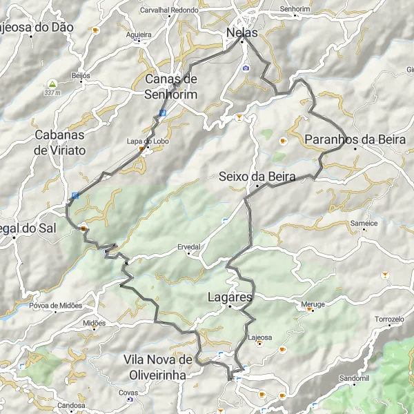 Miniatura do mapa de inspiração para ciclismo "Caminho Histórico e Cultural" em Centro (PT), Portugal. Gerado pelo planejador de rotas de ciclismo Tarmacs.app